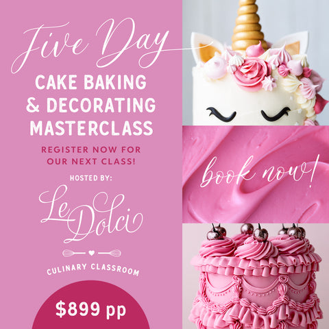 Want to see the Agenda for 5 Days of Baking & Cake Decorating Bliss?