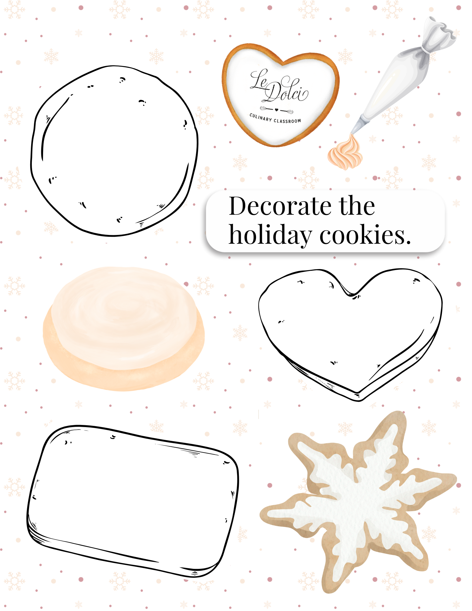 Holiday Colouring Pages from Le Dolci