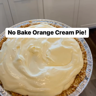 No- Bake Orange Cream Pie with Pretzel Crust