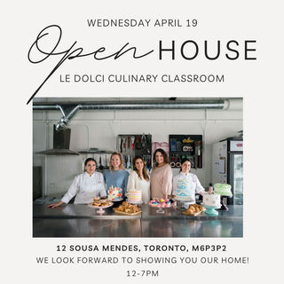 Save the Date - Le Dolci Culinary Classroom Open House on Wednesday, April 19